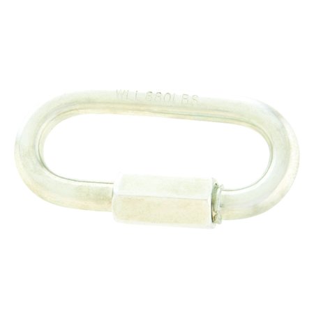 CAMPBELL CHAIN & FITTINGS Campbell Zinc-Plated Steel Quick Link 880 lb 2-1/4 in. L T7645126V